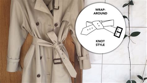 trenchcoat gürtel hinten binden